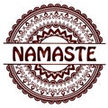 Indian greeting banner Namaste