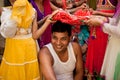 Indian groom doing marriage rituals