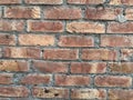 Indian Grunge brick wall texture for your background.Old red brick wall texture background in sunlight.Detailed old red brick wall Royalty Free Stock Photo