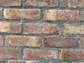 Indian Grunge brick wall texture for your background.Old red brick wall texture background in sunlight.Detailed old red brick wall Royalty Free Stock Photo