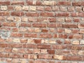 Indian Grunge brick wall texture for your background.Old red brick wall texture background in sunlight.Detailed old red brick wall Royalty Free Stock Photo