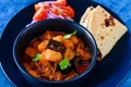 Indian Gujarati meal- ringada nu shak and roti Royalty Free Stock Photo