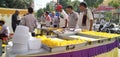 Indian Gujarati people enjoy the kite festival Uttarayan/ Sakranti with Jalebi ,Undhiyo and other sweets