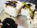 Indian gujarati Traditional Street Food Khaman Dhokla