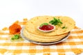 Indian gujrati snack khakhra or crispy roti or crispy chapati bread Royalty Free Stock Photo