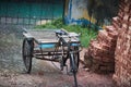 An Indian hand pulled cart.