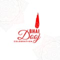 Indian happy bhai dooj festival celebration background