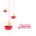 Indian happy diwali wishes card design