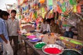 Indian happy man Color full colors of holi