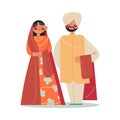 Indian happy young couple groom and bride celebrating wedding ceremony Royalty Free Stock Photo