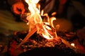 indian Hawan And Pooja fire stock images.