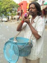 Indian Hawker selling Bubble Game