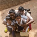 Indian high school boys visiting Unesco world heritage