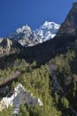 Indian Himalayas snowy peaks near Gangotri