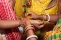 indian hindu bengali wedding rituals after gaye holud Royalty Free Stock Photo