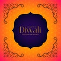 Indian hindu diwali festival background decoration design