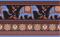 Indian - Hindu - Elephant Seamless Border