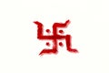 Indian hindu religious spiritual symbol swastik or swastica use for blessing,luck,god worship,mar