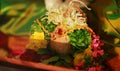 Indian Hindu Wedding Details yellow rope closeup