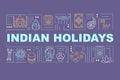 Indian holidays word concepts banner