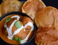 Malai Kofta and Poori Royalty Free Stock Photo