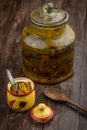 Indian homemade raw mango pickle Royalty Free Stock Photo