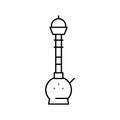 indian hookah line icon vector illustration