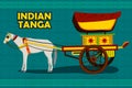 Indian Horse Chariot representing colorful India