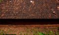 Indian house with traditional roof design at coastal side of Maharashtra