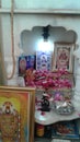 Indian household temple with god