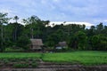 Indian houses in the Amazon jungle, Peru Royalty Free Stock Photo