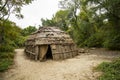 An Indian hut at Plimoth Plantation in Plymouth, MA Royalty Free Stock Photo