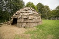 An Indian hut at Plimoth Plantation in Plymouth, MA Royalty Free Stock Photo