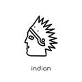 Indian icon. Trendy modern flat linear vector Indian icon on white background from thin line india collection