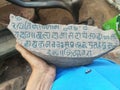 Devanagari language on very Ancient Stone found from diggings