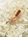 Indian Jasmine Attar oil. Natural Jasmine flower oil for relaxation and bliss. Royalty Free Stock Photo