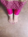 Indian jewellery worn aroundankle known as anklet payal