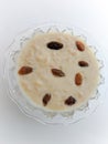 Indian kheer isolated image on white background.