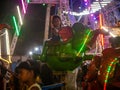 Indian kids enjoying carousel ride in elephant at amusement park Royalty Free Stock Photo