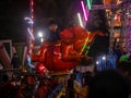 Indian kids enjoying carousel ride in elephant at amusement park Royalty Free Stock Photo