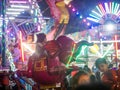 Indian kids enjoying carousel ride in elephant at amusement park Royalty Free Stock Photo