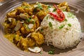 Indian Korma Curry Dinner Royalty Free Stock Photo