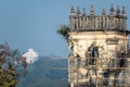 Indian labourers working on the repair and restoration of the ancient Portuguese era Church and