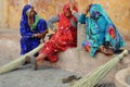 Colourful Indian ladies. Rajasthan, India.
