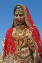 Indian Lady in Red Sari