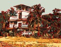 Indian landscape digital graphic artwork in Goa, Baga