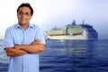 Indian latin tourist man cruise vacation ship boat