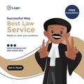 Best law service banner design for social media