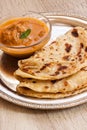 Indian layered Paratha flat bread