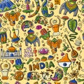 Indian lifestyle. Seamless pattern for your design Royalty Free Stock Photo